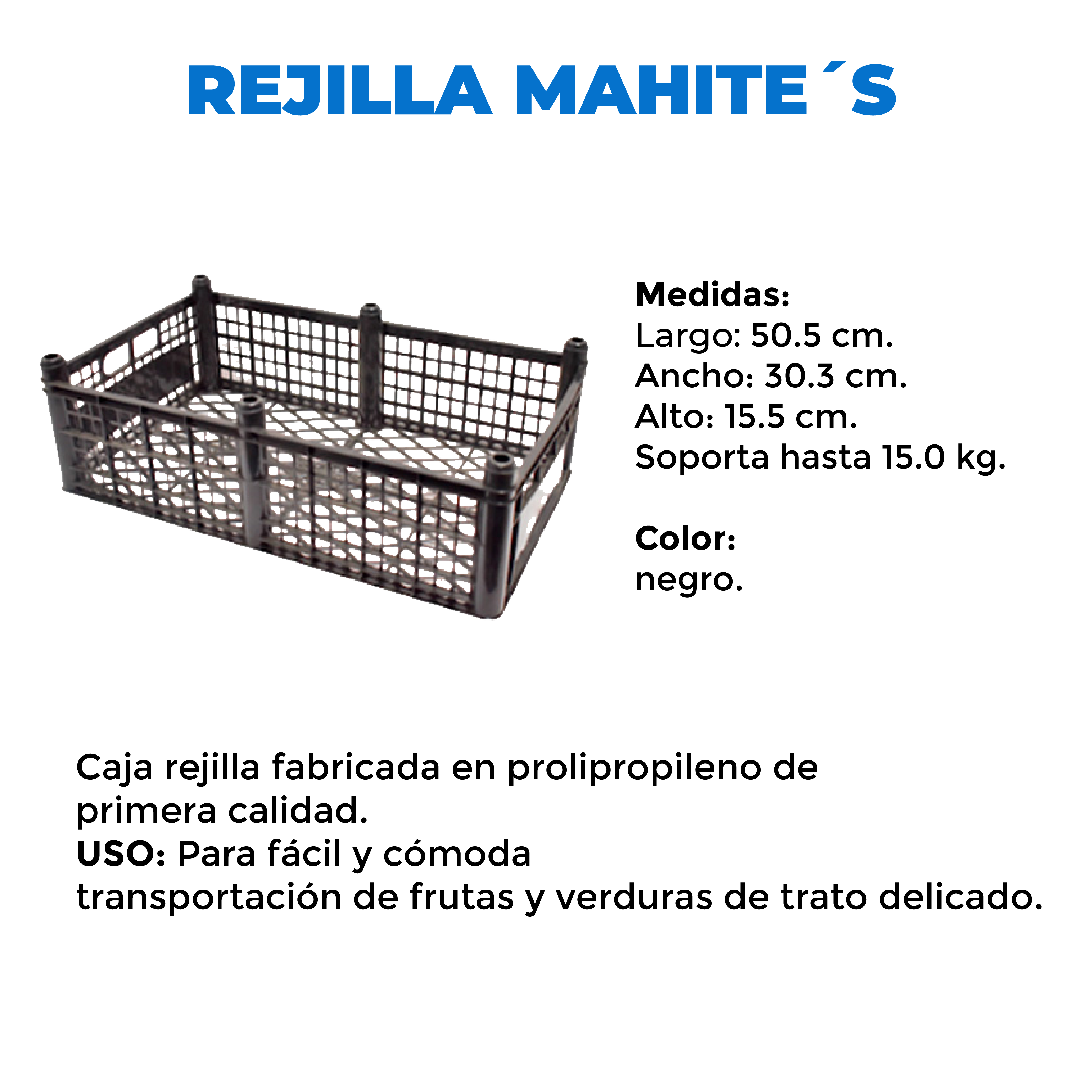 Caja de plástico con rejilla - Abc Pack