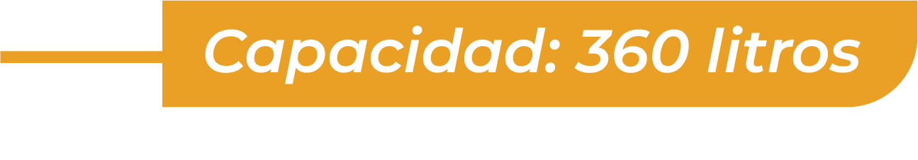 capacidad 360 litros