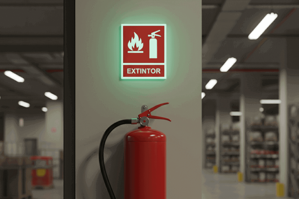 señal de extintor